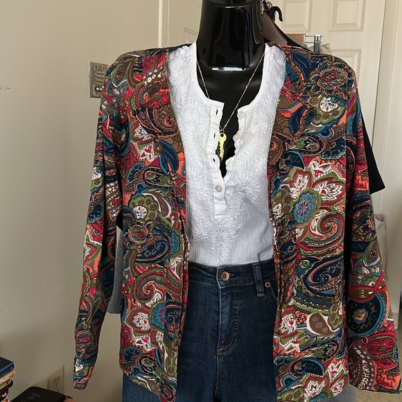 Parsley & Sage Colorful Paisley Women's Jacket - Picture 3 of 10